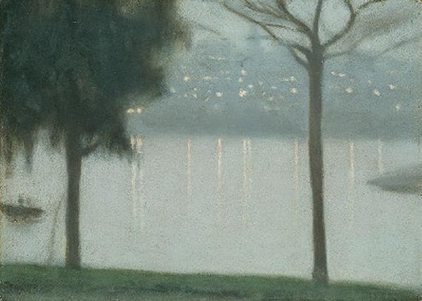 Clarice Beckett Across the Yarra oil painting picture